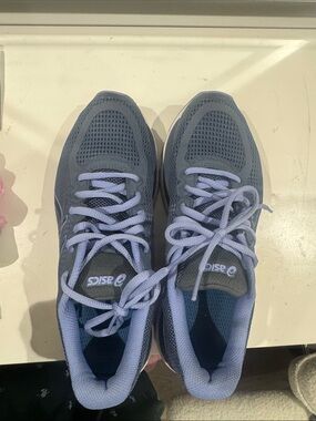 ASICS Gray and Lavender Women's Running Sneakers